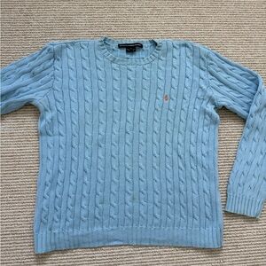 Ralph Lauren Sport Light Blue Cable Knit Sweater